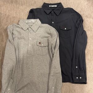 Criquet Men's Light Gray Long Sleeve Shirt